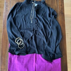 Chic Workwear Bundle | Ruffle Blouse (14) & Pencil Skirt (12)